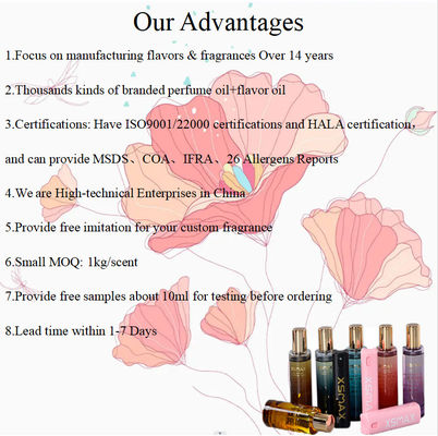 Light Yellow Fragrance Oils For Branded Perfume